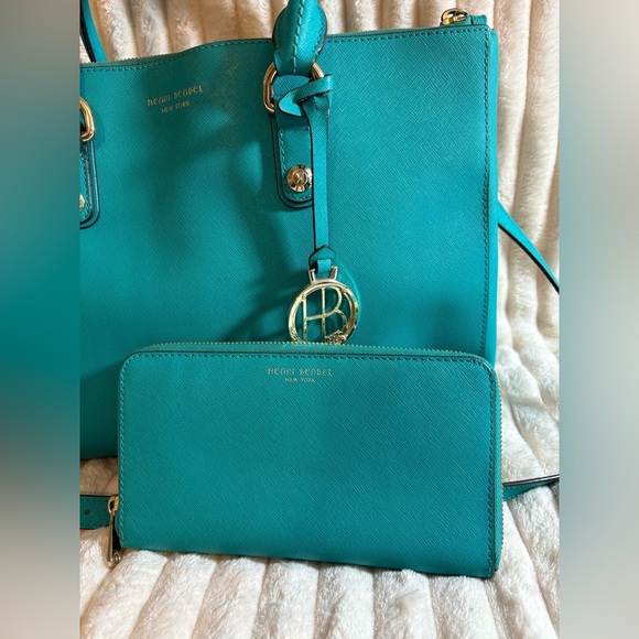Henri Bendel Teal Satchel and Wallet Set - Picture 6 of 12